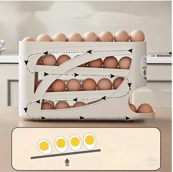 Automatic Rolling Egg Dispenser Rack