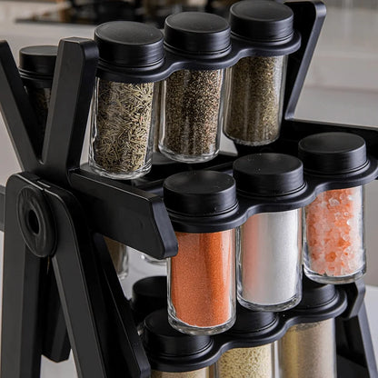 18 Jar Revolving Spice Rack Organizer - 360° Rotating