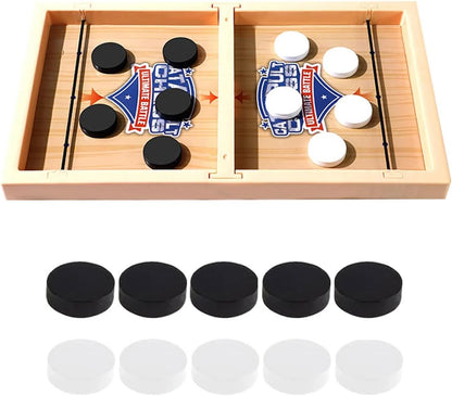 Fast Slingshot Winner Board Game | Wooden Catapult Chess Tabletop Puck Game UAE