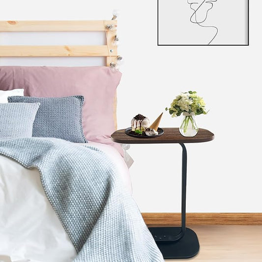Modern C-Shaped Sofa Side Table