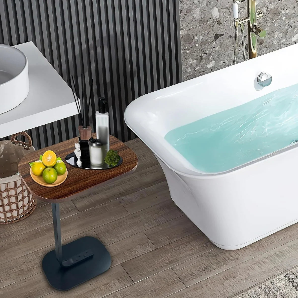 Modern C-Shaped Sofa Side Table